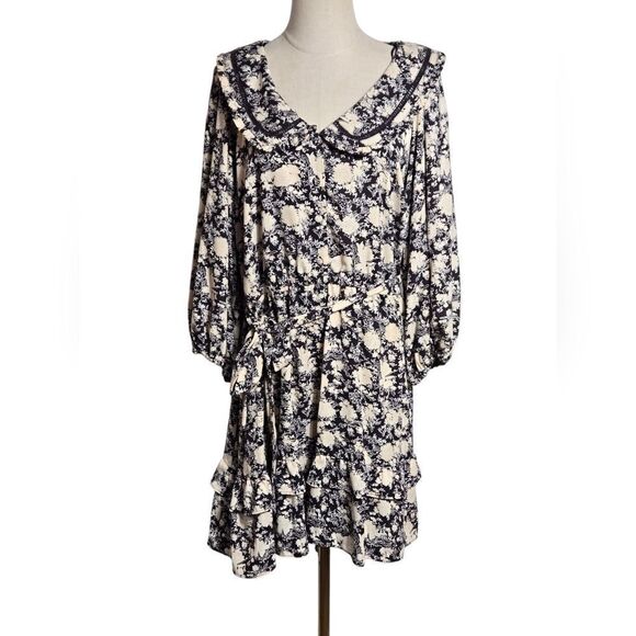 LC Lauren Conraf Black and White Collared Dress - Picture 1 of 6